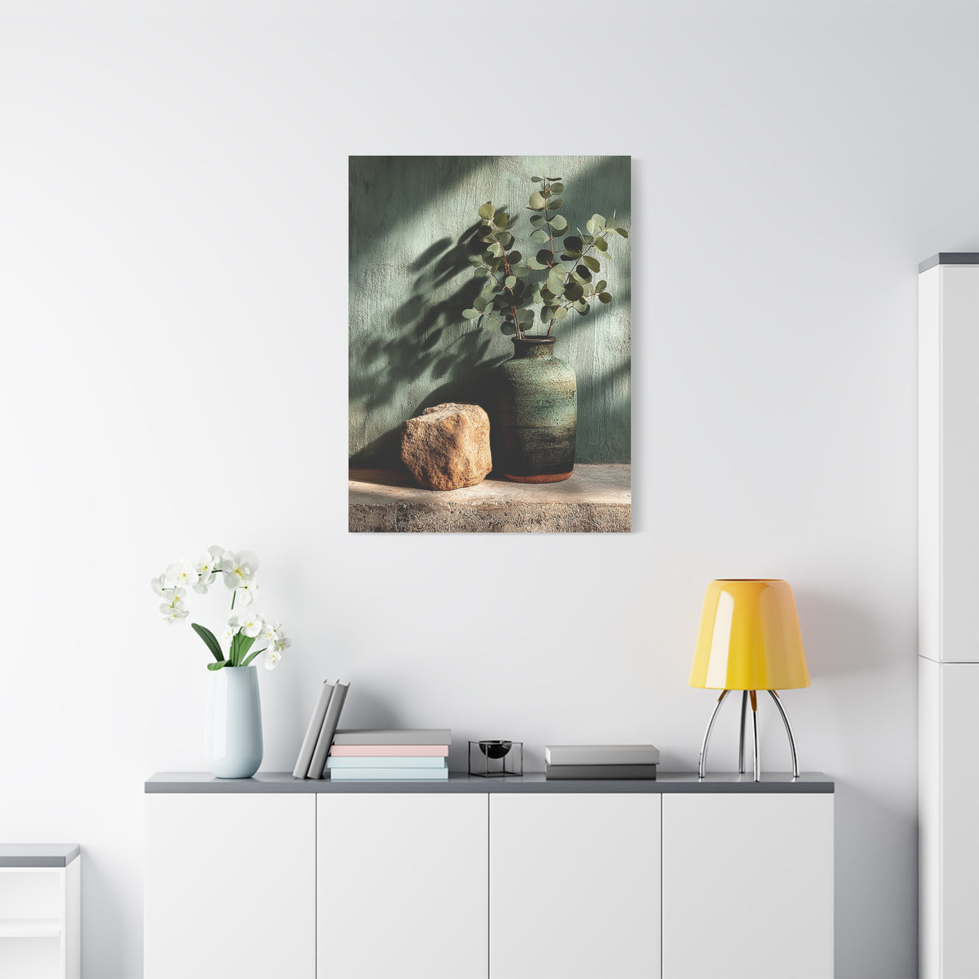 Minimal Eucalyptus Still Life Wall Art & Canvas Print