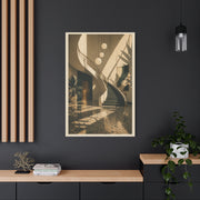 Sculptural Staircase Modernist Interior Wall Art & Canvas Print