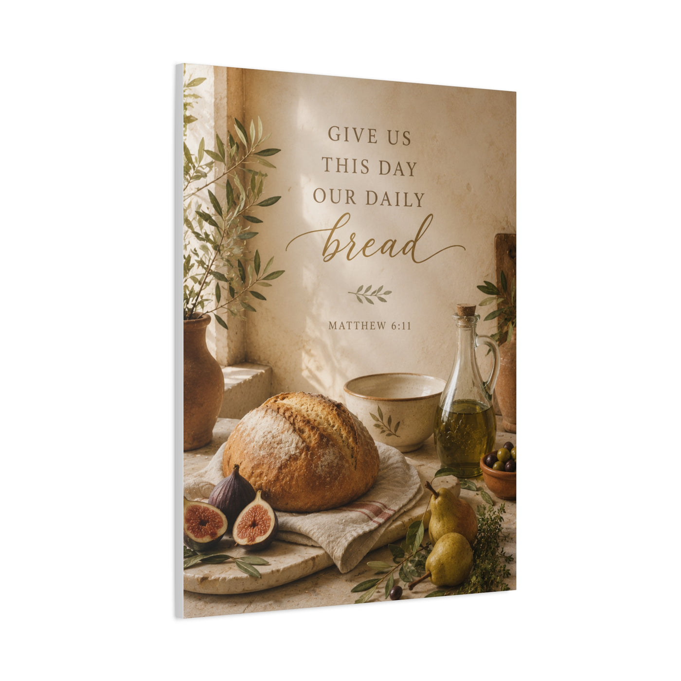 Give Us This Day Our Daily Bread Scripture Wall Art & Canvas Print