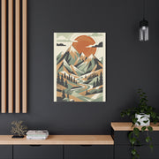 Mid-Century Modern Graphic Mountains Wall Art & Canvas Print