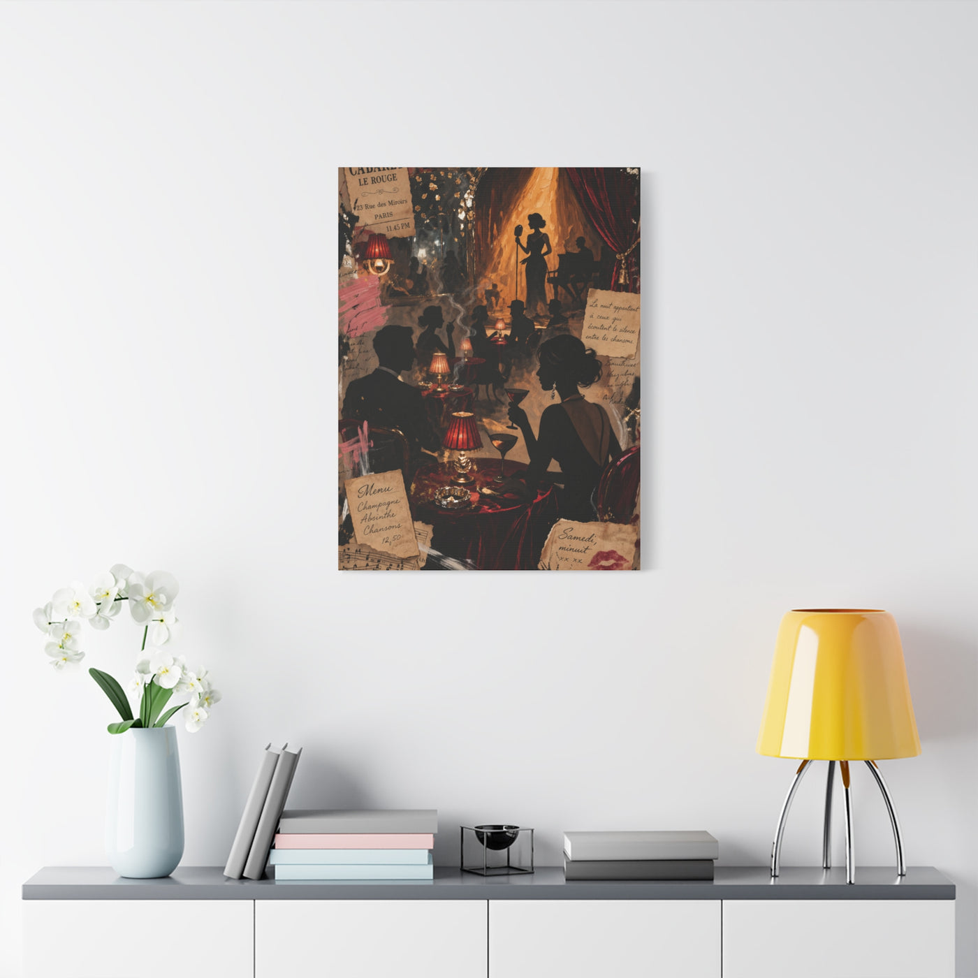 Cabaret Night Collage Scene Wall Art & Canvas Print