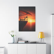 Cliffside Takeoff Into the Sunset Wall Art & Canvas Prints