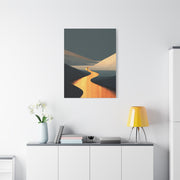 Minimal Gold Desert Horizon Wall Art & Canvas Print
