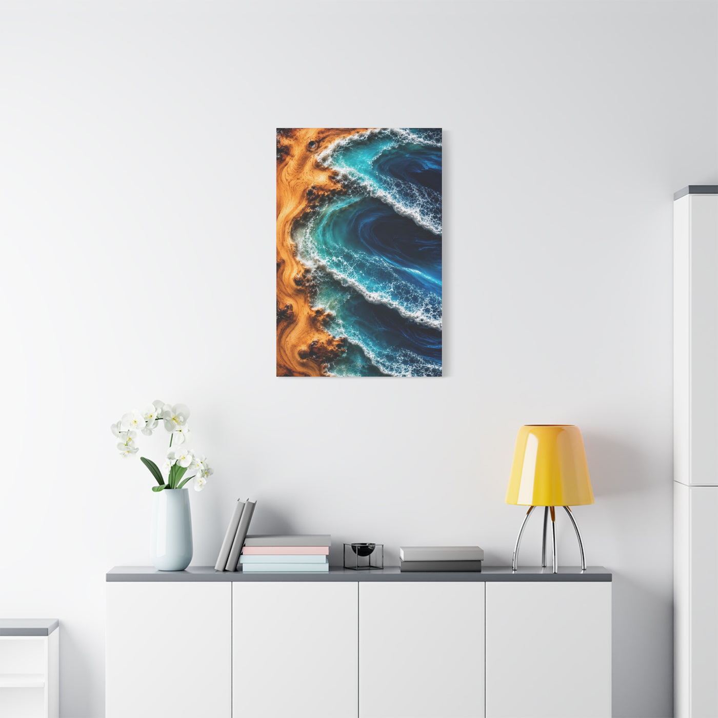 Resin Shoreline Aerial Ocean Art Wall Art & Canvas Print