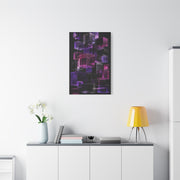 Floating Violet Glass Cubes Wall Art & Canvas Print