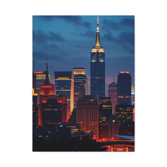 Vision City Skylines Art Art Wall Art & Canvas Print