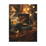 Retro Record Player Lounge Scene Wall Art & Canvas Print