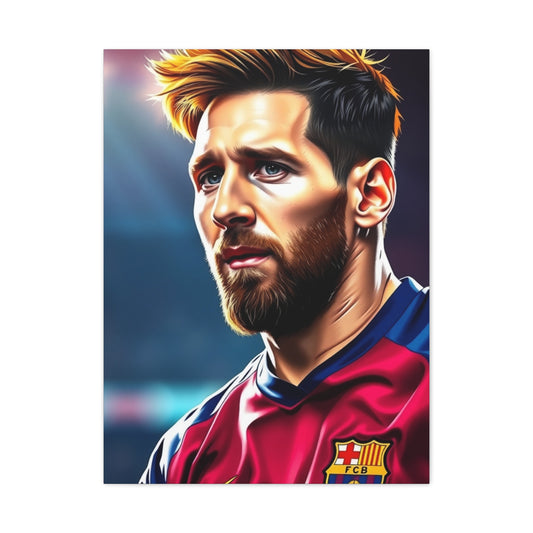 Lionel Messi Illustration Art Premium Canvas 18 Wall Art & Canvas Print