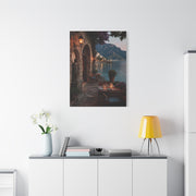 Amalfi Coast Candlelit Terrace Wall Art & Canvas Print