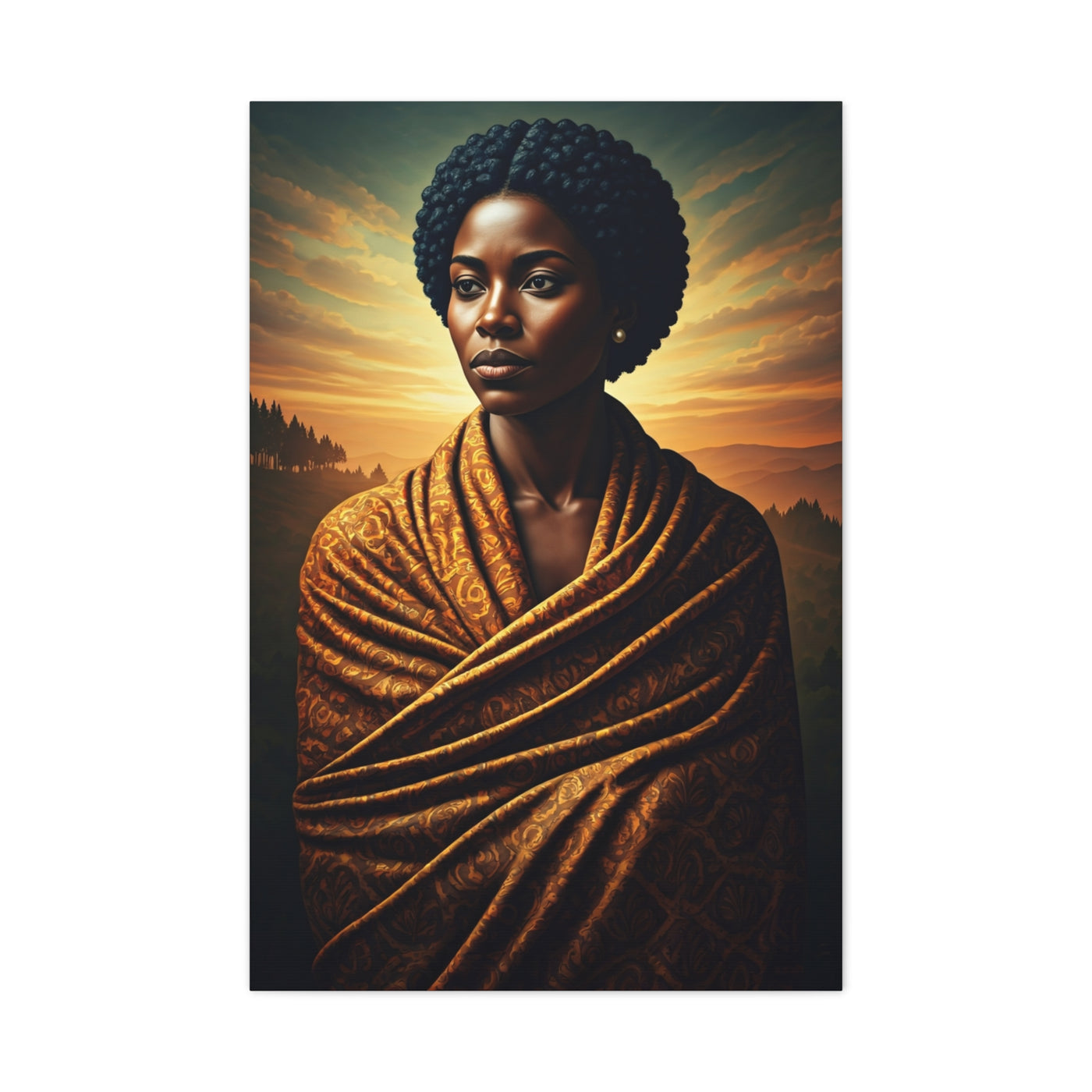 Golden Horizon Queen Portrait Wall Art & Canvas Prints