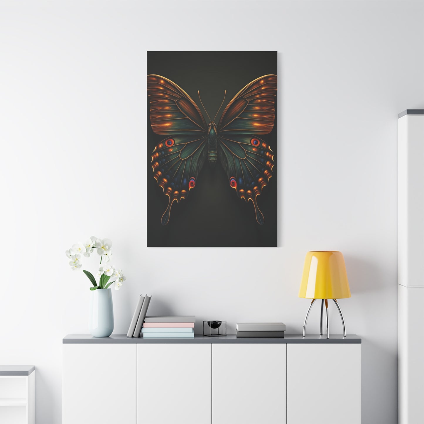 Peacock Pattern Butterfly Portrait Wall Art & Canvas Prints