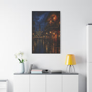 Rainy French Quarter Night Scene Wall Art & Canvas Print