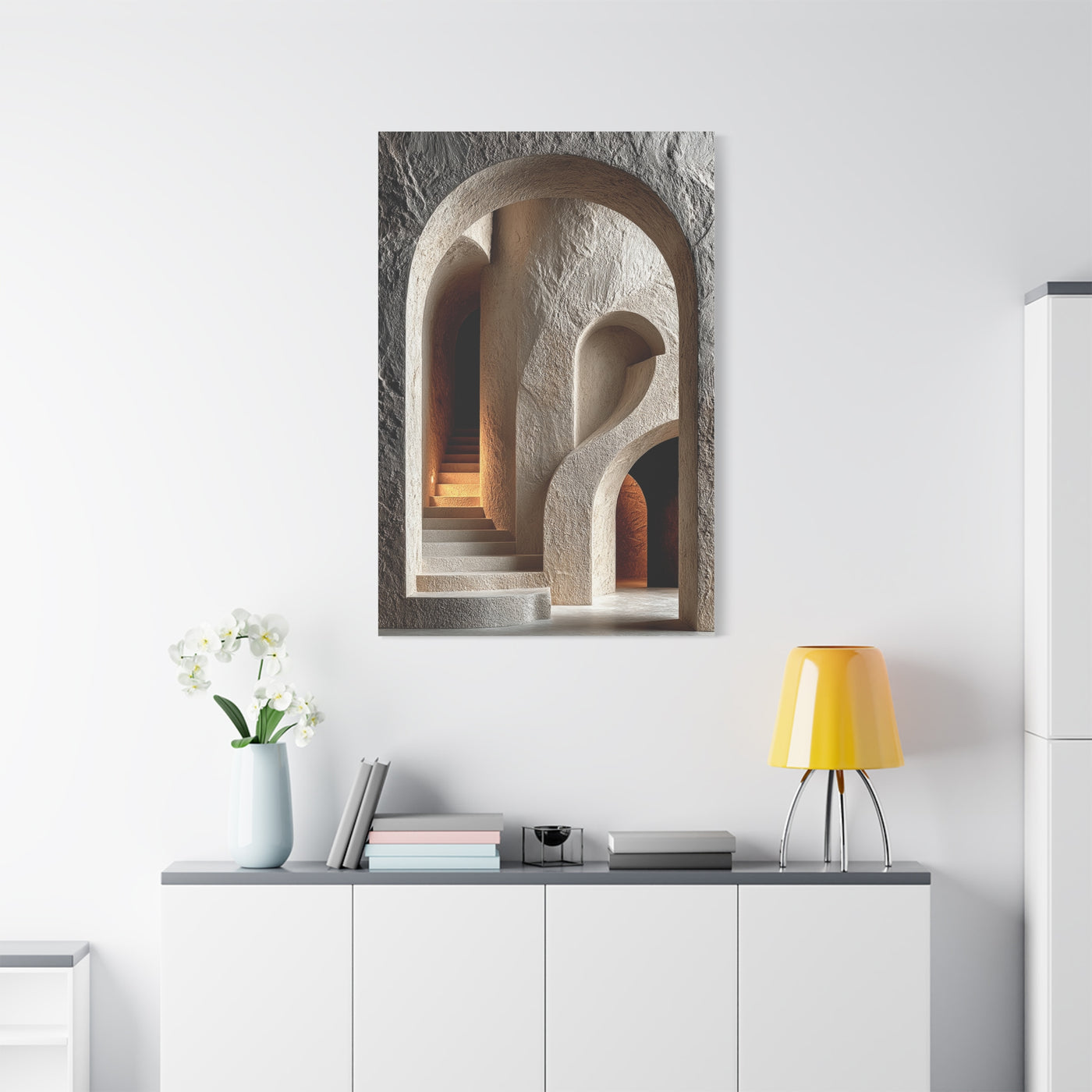 Sculptural Archway Minimalism Wall Art & Canvas Print