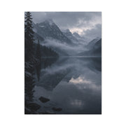 Misty Mountain Lake Reflection Wall Art & Canvas Print