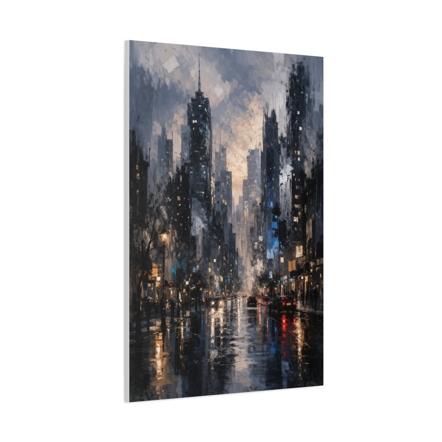 Rainy Cityscape Nights Wall Art & Canvas Print