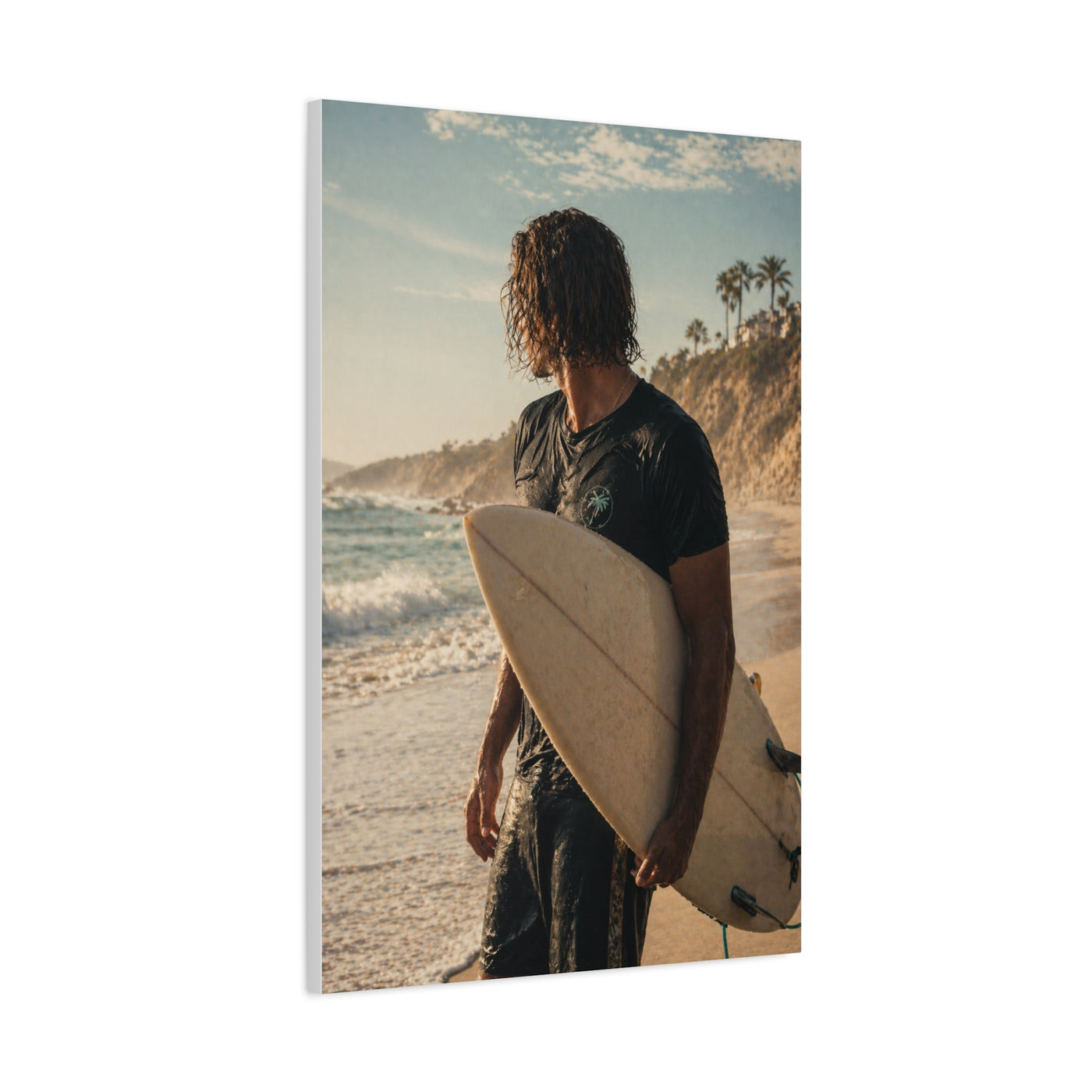 Coastal Surf Reflection Portrait Wall Art & Canvas Print