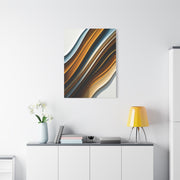 Warm Metallic Wave Abstract Wall Art & Canvas Prints