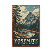 Vintage Yosemite National Park Poster Wall Art & Canvas Print