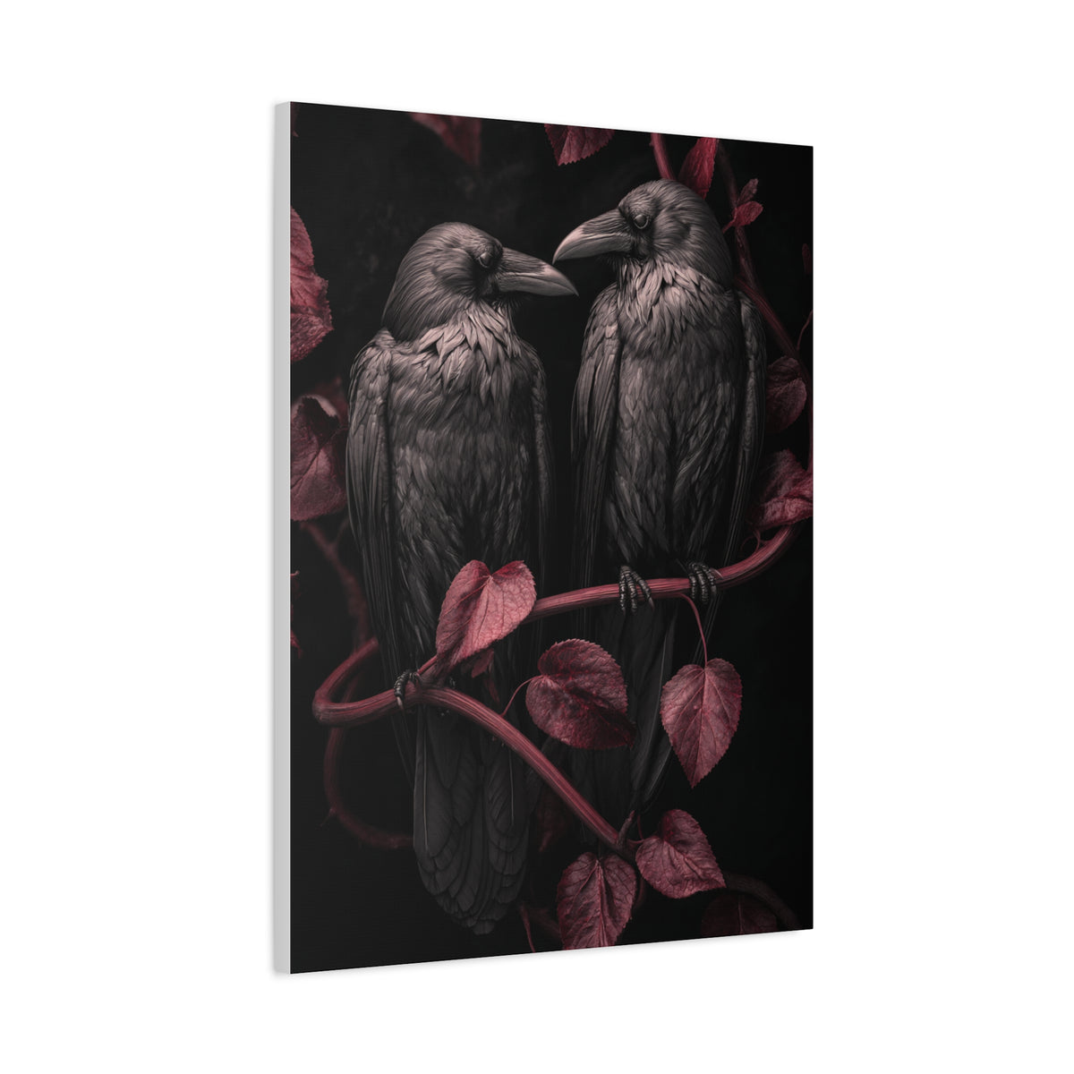 Pair of Ravens Gothic Romance Wall Art & Canvas Print