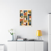 Mid-Century Modern Geometric Triptych Wall Art & Canvas Print