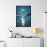 Moonlit Ocean Horizon Night Wall Art & Canvas Prints