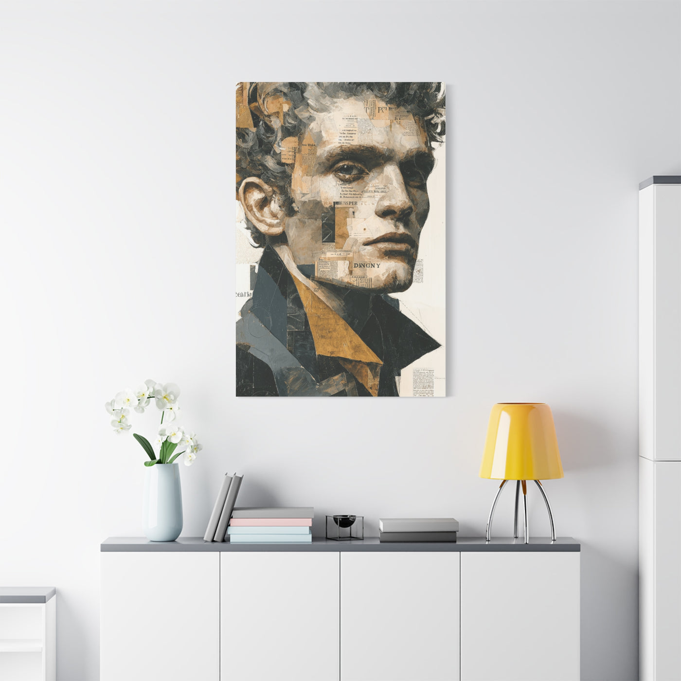 Editorial Male Portrait Collage Wall Art & Canvas Print