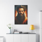 Ember Crown Warrior Portrait Wall Art & Canvas Print