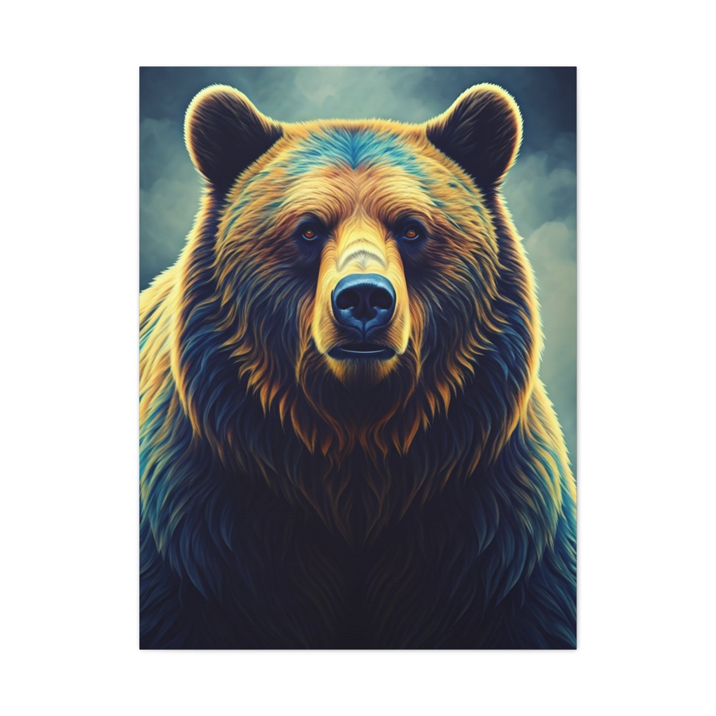 Golden Light Grizzly Face Wall Art & Canvas Prints
