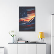 Mountain Horizon American Flag Tribute Wall Art & Canvas Prints
