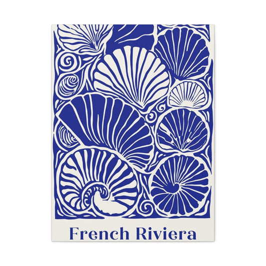 Beautiful Blue Shell Shapes Poster Wall Art & Canvas Prints