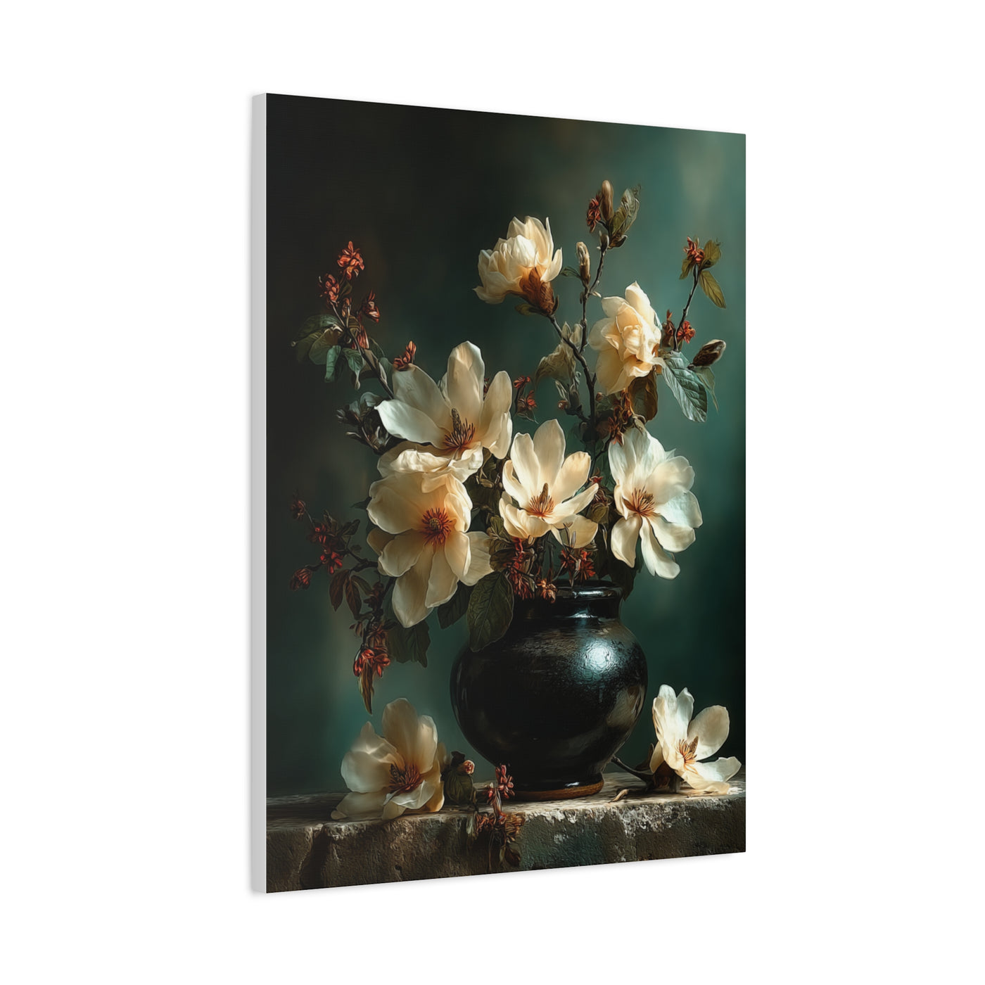 Magnolia Floral Still Life Wall Art & Canvas Print