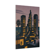 Retro Modern Skyline Dusk Wall Art & Canvas Print