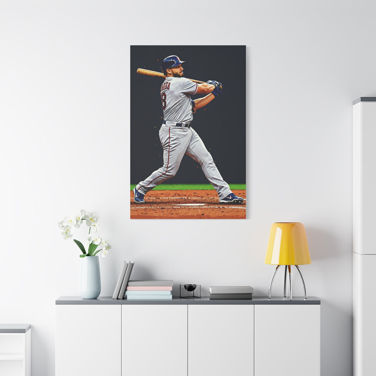Classic Baseball Batting Stance Wall Art & Canvas Prints
