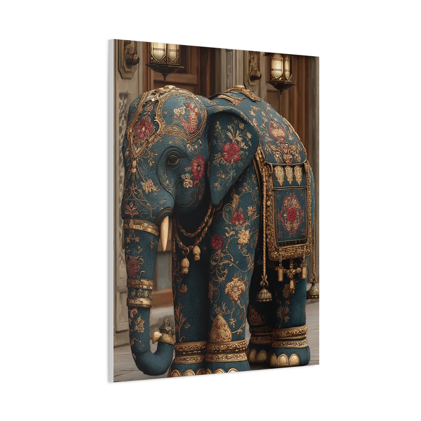 Ornamental Mandala Elephant Portrait Wall Art & Canvas Print
