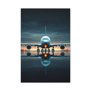 Runway Jet Reflection Wall Art & Canvas Prints