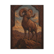 Hand Tooled Bighorn Sheep Southwest Wall Art & Canvas Print