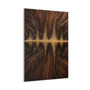 Golden Acoustic Wave Wood Composition Wall Art & Canvas Print