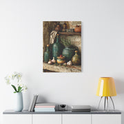 Rustic Ceramic Pantry Shelf Still Life Wall Art & Canvas Print