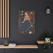 Scandinavian Folk Mermaid Charm Wall Art & Canvas Print