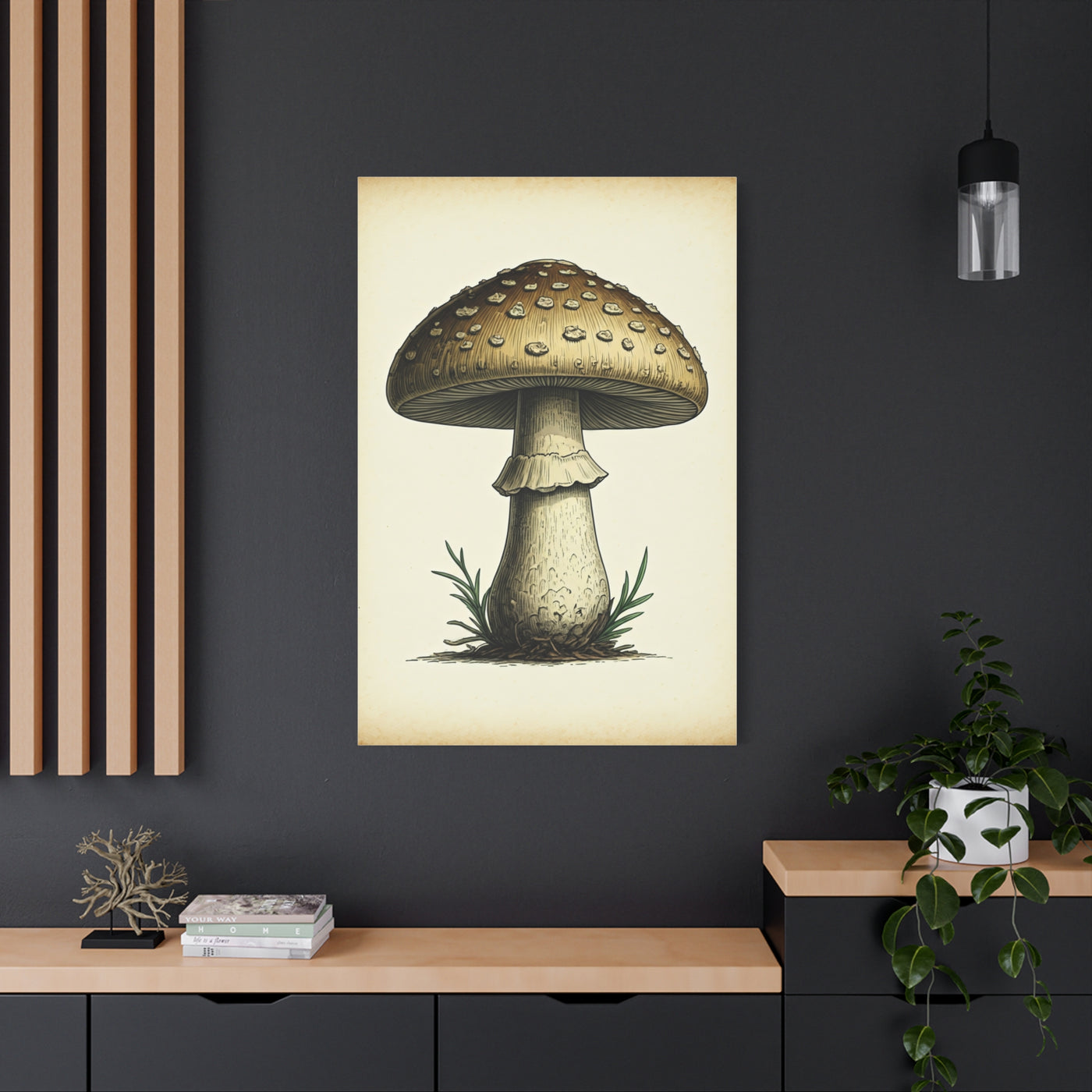 Woodland Toadstool Illustration Wall Art & Canvas Prints