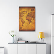 Classic Sepia World Atlas Wall Art & Canvas Prints