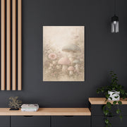 Vintage Pastel Mushroom Meadow Wall Art & Canvas Print