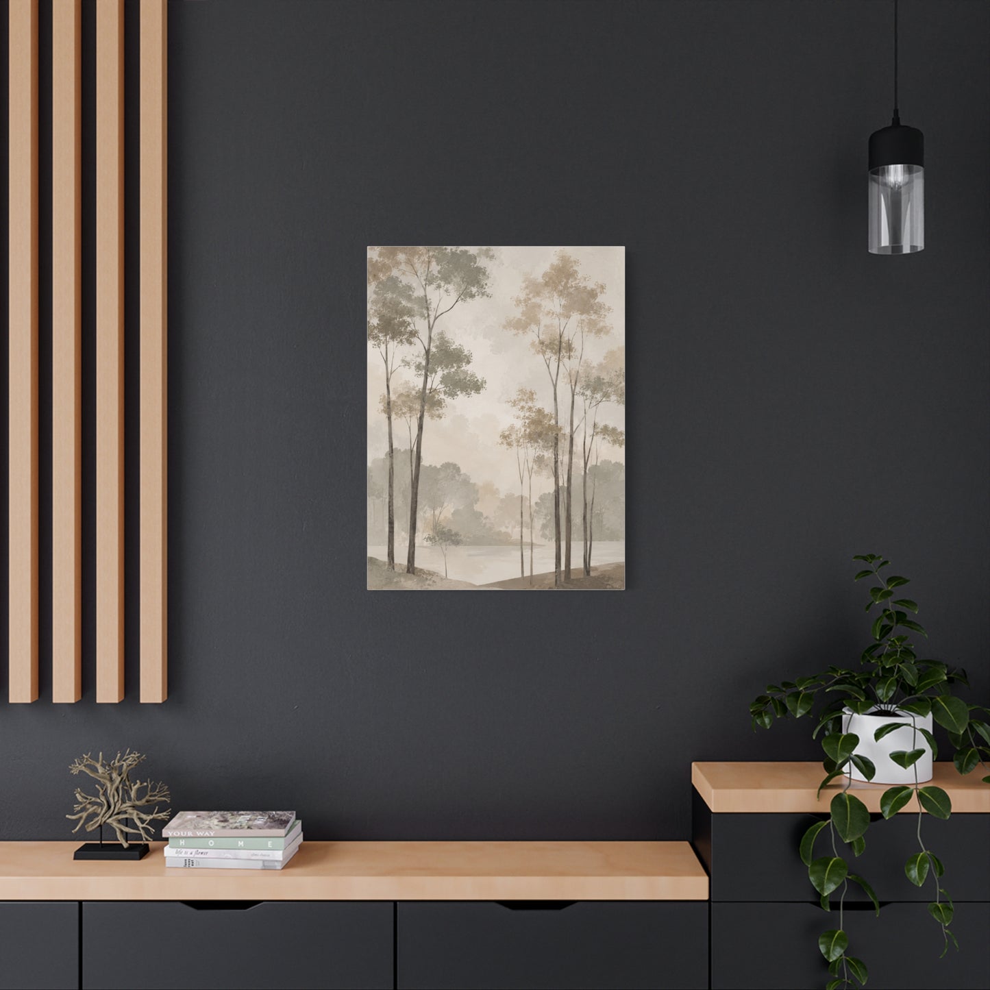 Japandi Minimal Tree Landscape Trees Wall Art & Canvas Print