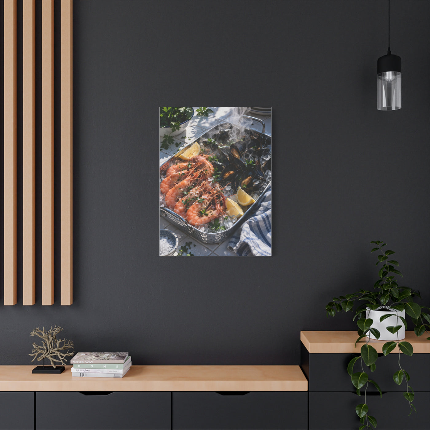 Mediterranean Seafood Kitchen Still Life Wall Art & Canvas Print