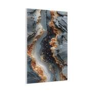 Silver Geode Mineral Abstract Wall Art & Canvas Print