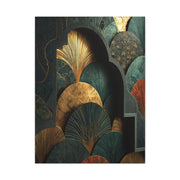 Emerald Art Deco Architectural Wall Art & Canvas Print