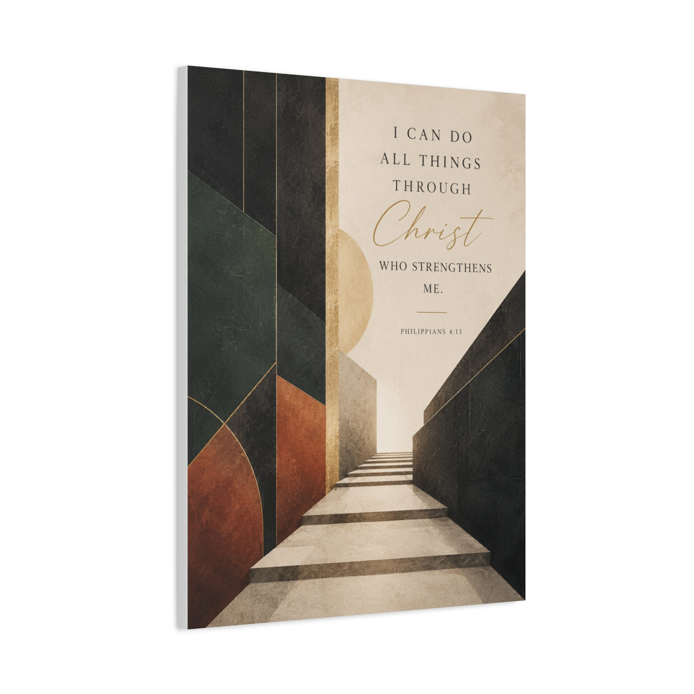 Philippians 4:13 Modern Perspective Scripture Wall Art & Canvas Print