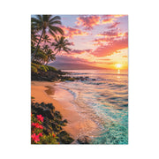 Maui Tropical Sunrise Shoreline Wall Art & Canvas Print