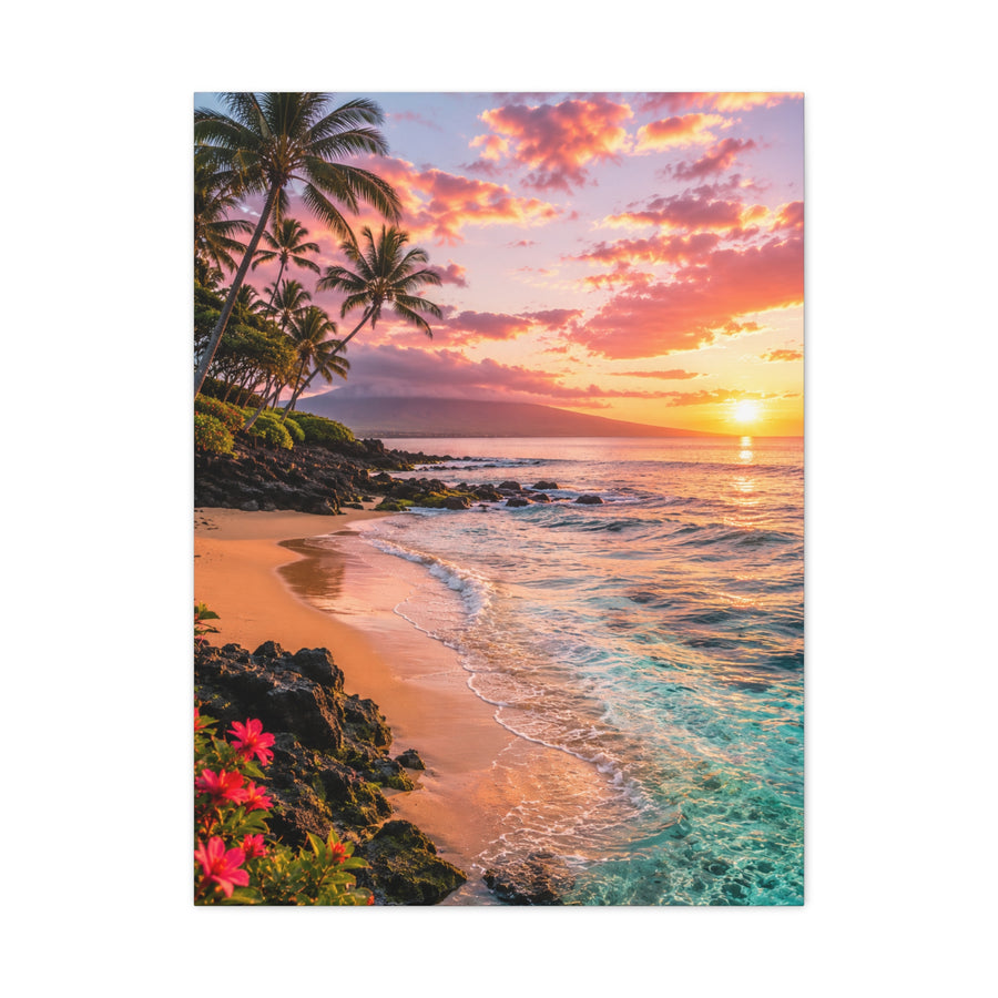 Maui Tropical Sunrise Shoreline Wall Art & Canvas Print