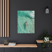 Aerial Ocean Serenity Woman Portrait Wall Art & Canvas Print